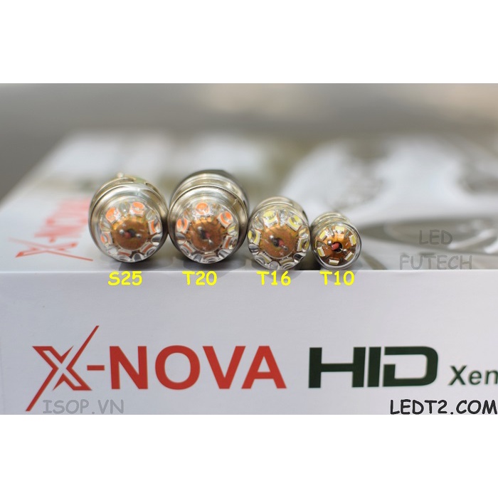 [LEDT2 ISOP] Đèn Led tín hiệu X - Nova T10 T16 T20 S25 [Số lượng: 1 cặp] [Bảo hành 1 năm]