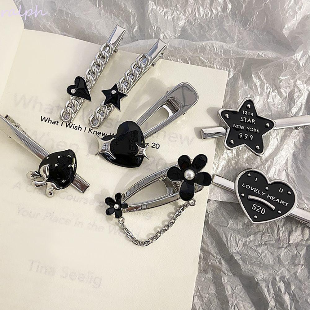 Kẹp Tóc Kim Loại Hình Hoa / Dâu Tây Dễ Thương Sáng Tạo Cho Nữ