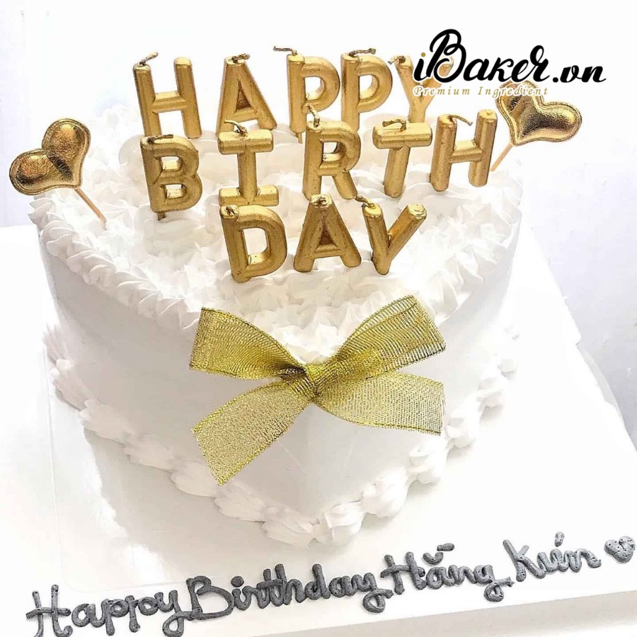 Nến chữ Happy Birthday trang trí bánh kem