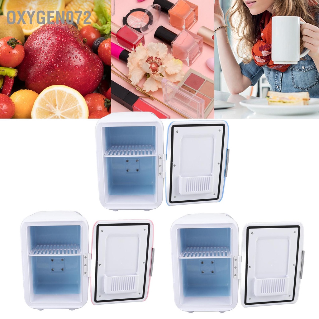 Oxygen072 Tủ lạnh ô tô 4 lít Bảo quản mỹ phẩm ABS bền có thể tháo rời Vách ngăn di động Mini