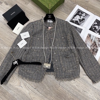 [HÀNG NGN] Áo dạ Tweed tua rua