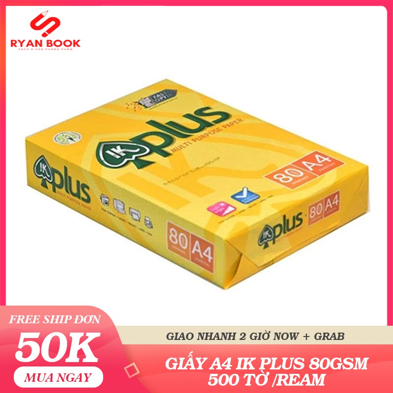 Giấy In A4 IK Plus Định Lượng 80gsm 500 Tờ / Ream
