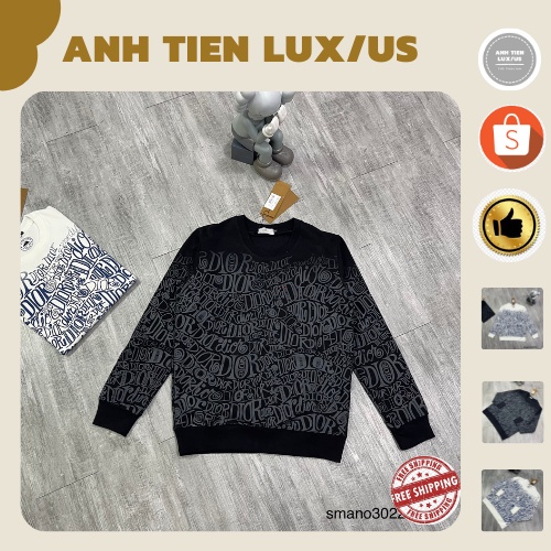 Áo Nỉ Dior, Áo nỉ nam, áo thun dài tay nam, áo nỉ nam cao cấp ANHTIEN LUX/US