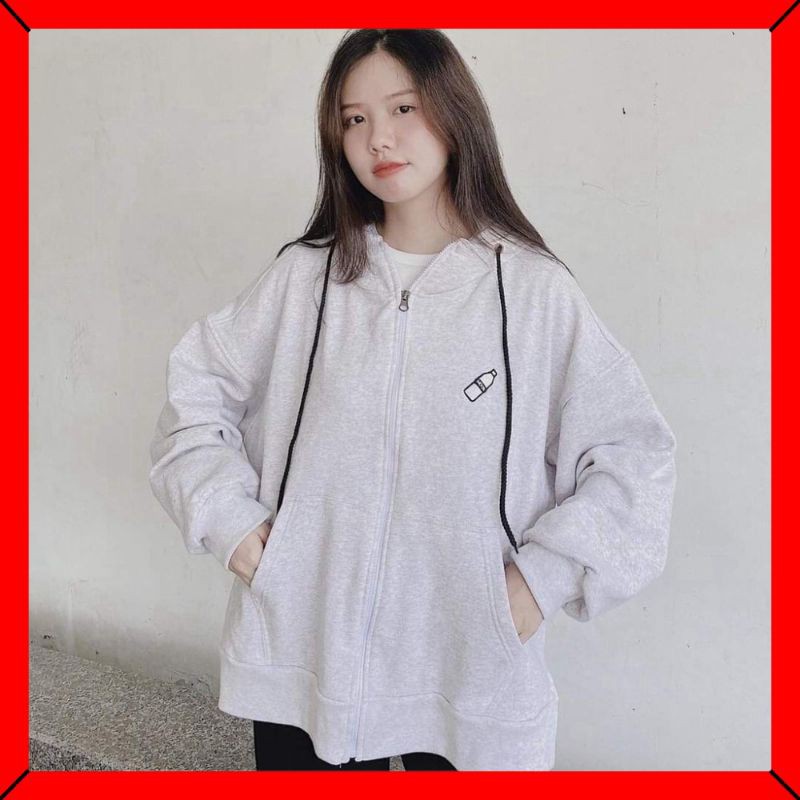 (FREESHIP) ❤ ÁO KHOÁC NỈ HOODIE. ÁO HOOIDE THÊU BÌNH SỮA NAM NỮ