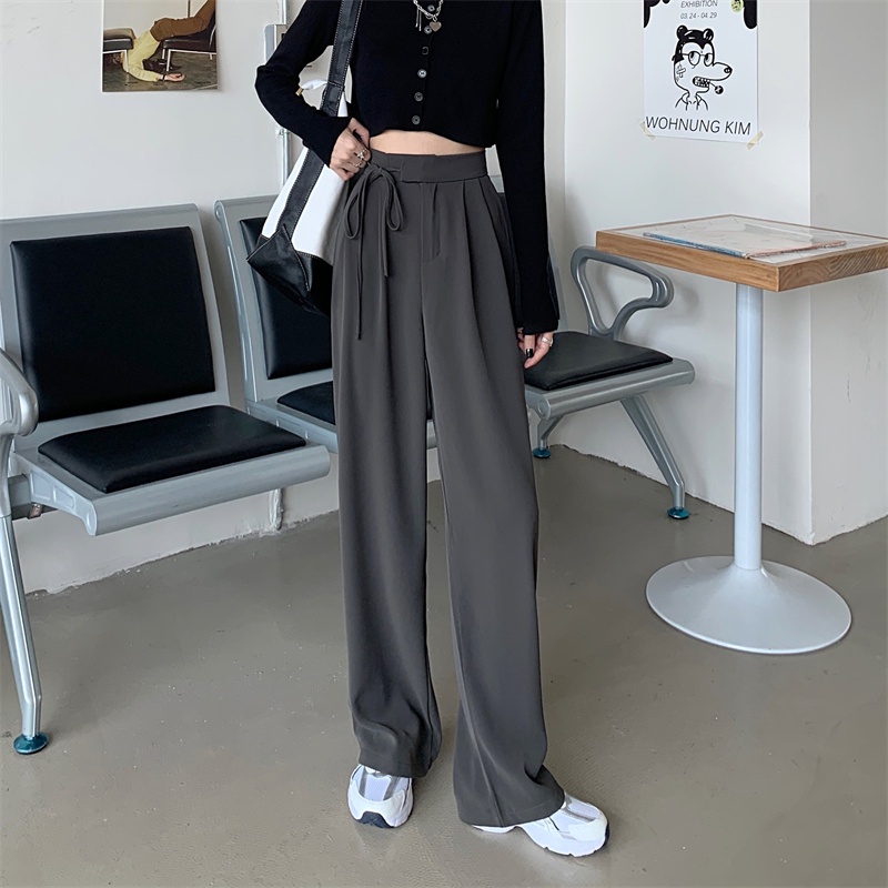 Quần Dài Lưng Cao Nữ Màu Đen Nâu Be Ống Rộng Phong Cách Hàn Quốc Thời Trang Chất Vải Loại 1 Đủ Size