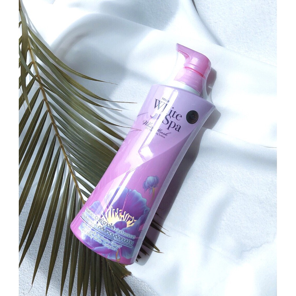 KEM DƯỠNG DA TOÀN THÂN MISTINE WHITE SPA WHITE MUSK UV WHITENING LOTION  400 ML