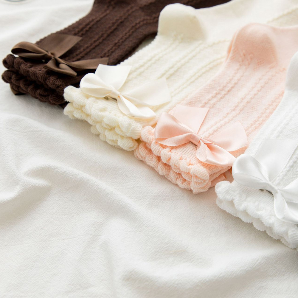 Vớ cotton phối nơ dễ thương dành cho nữ