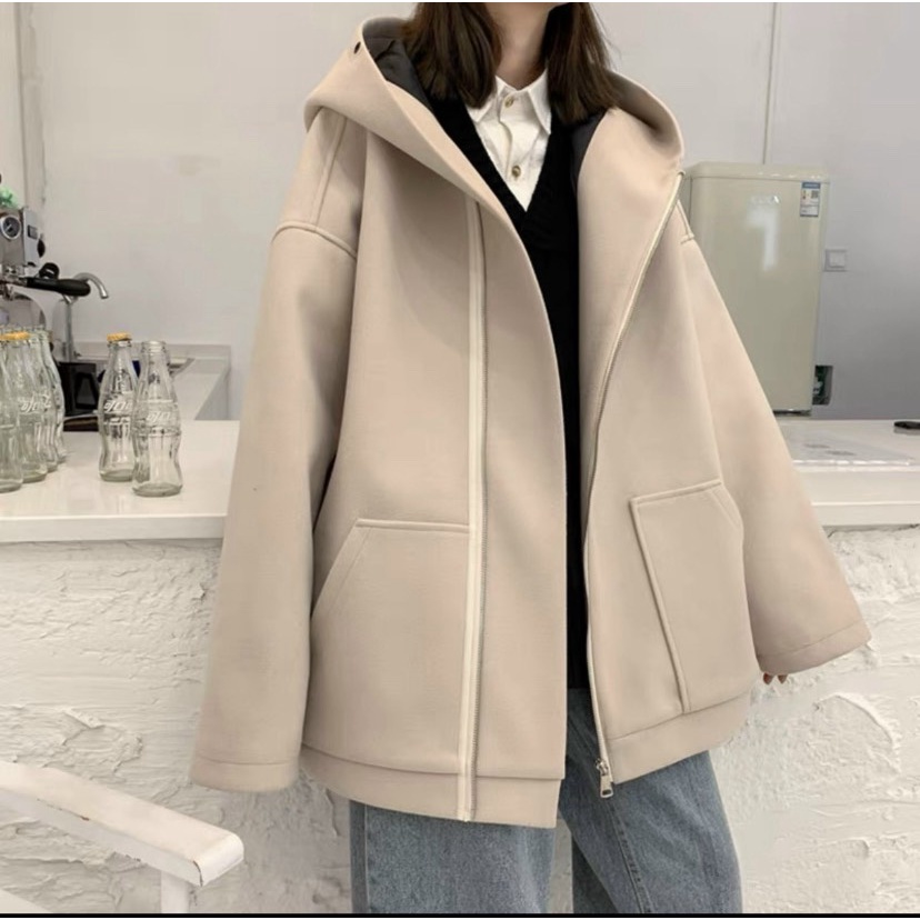 Áo Khoác Nỉ Nam Nữ 2 Lớp Trơn Kiểu Dáng Giả Vest Nón Cực To Chống Nắng Tốt U371 [NewUnisex]