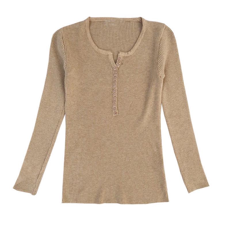 Áo Len Tay Dài Cổ Chữ V Phong Cách Hàn Quốc Thời Trang Cho Nữ | BigBuy360 - bigbuy360.vn