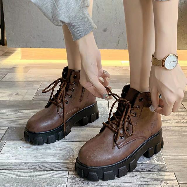 Giày da ulzzang cổ cao phong cách | BigBuy360 - bigbuy360.vn