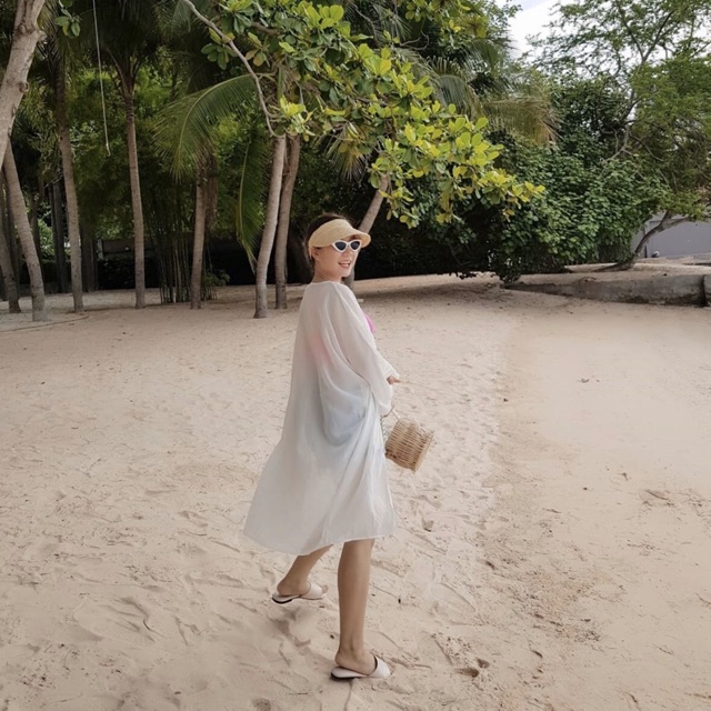 Kimono Tay Chun TRẮNG ĐEN