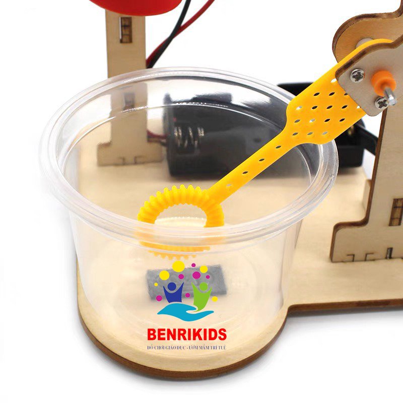 Bộ Lắp Ghép Bằng Gỗ Máy Thổi Xà Phòng Size Vừa Theo Phương Pháp Giáo Dục Stem Steam.