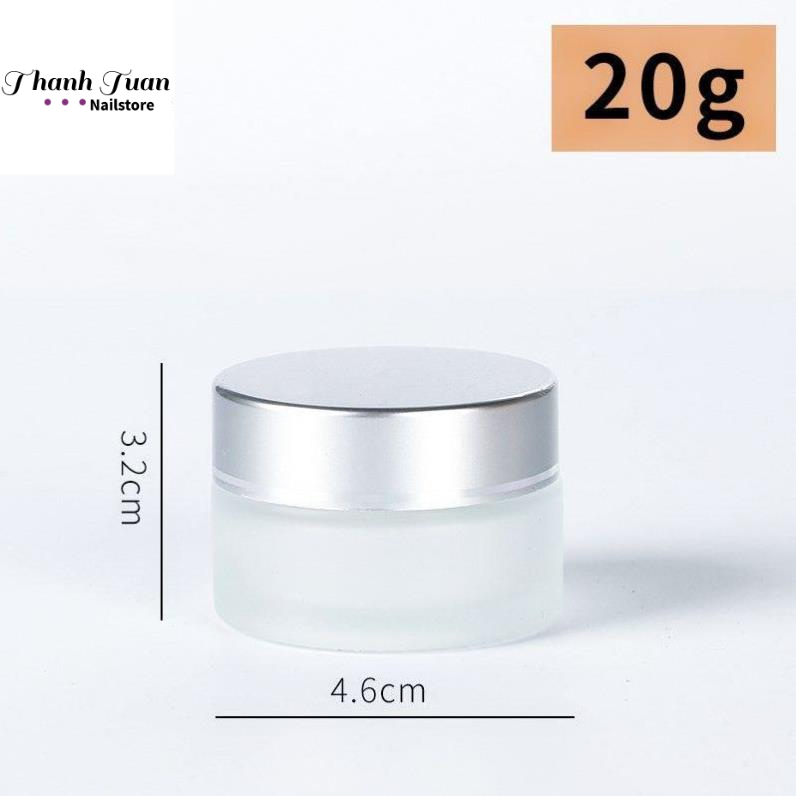 Hũ thủy tinh đựng mỹ phẩm, bột làm nail các loại  - Phụ kiện đồ nail