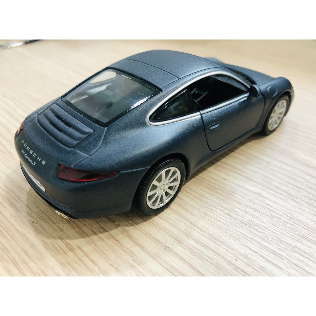 Xe mô hình chạy trớn Porsche 911 Carrera S (Matte Dark Blue) RMZ - tỉ lệ 1:36