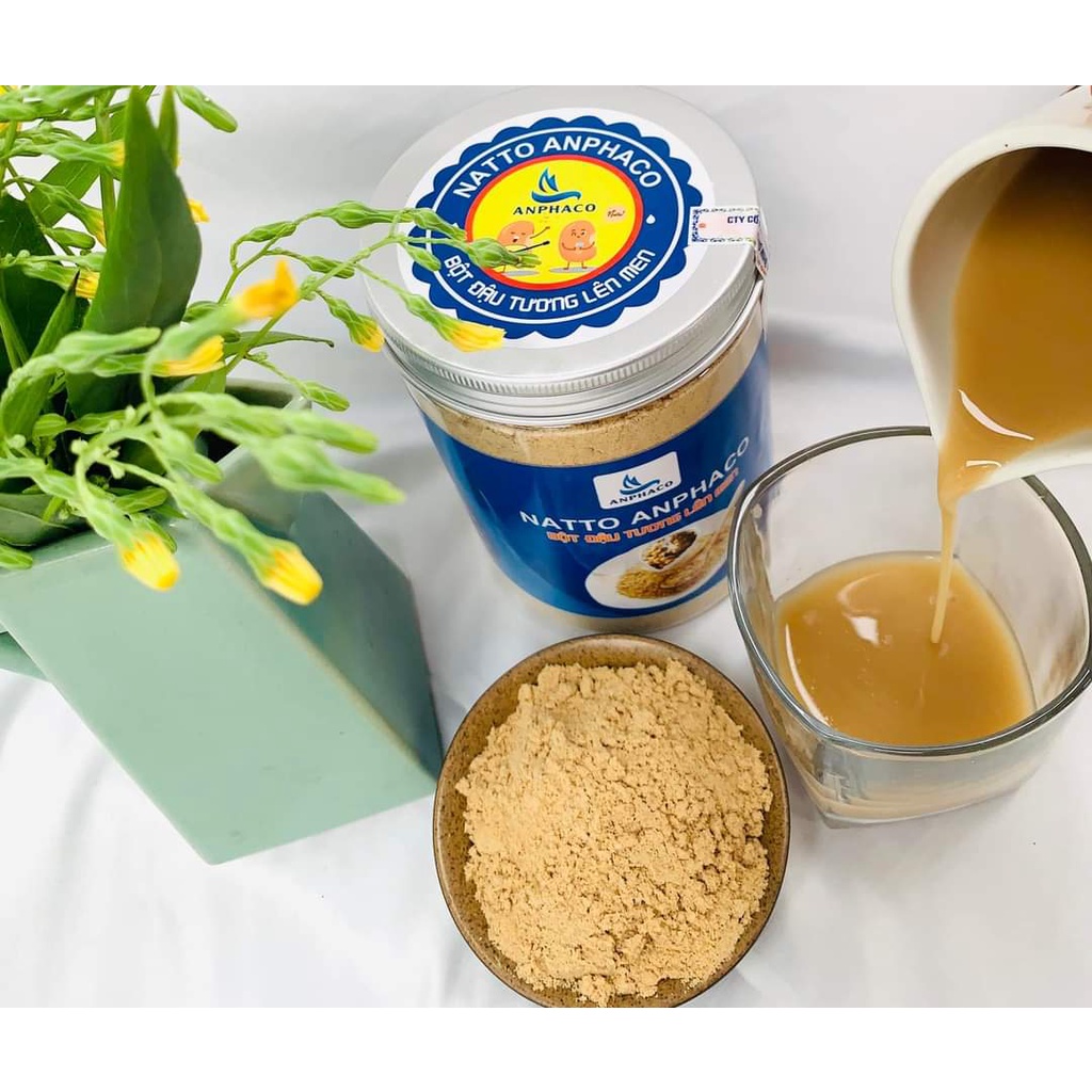 Bột Đậu Tương Lên Men Không Biến Đổi Gen Natto Anphaco Gói 100g Giàu Vitamin, Khoáng chất, Đạm lành Cho Người Ăn Chay