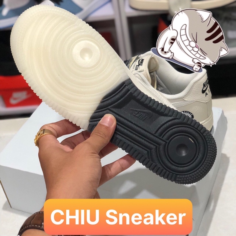 Giày thể thao tăng chiều cao af1 trắng âm dương phiên bản cao cấp giày Sneaker af1
