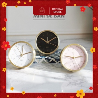 Đồng hồ để bàn 9x9cm chạy Pin phong cách Minimal tối giản tinh tế
