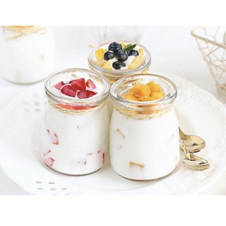 Hũ đựng sữa chua, yaourt thủy tinh 100ml, 200ml có nắp đậy CORBIN_STORE