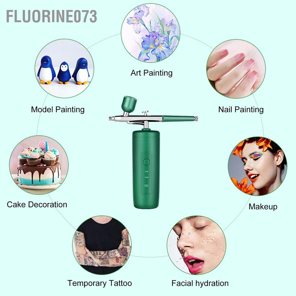 [Hàng Sẵn] Xịt rửa mặt Airbrush không dây cầm tay áp suất cao Nano nước chăm sóc da Chăm Tiêm oxy 【Fluorine073】