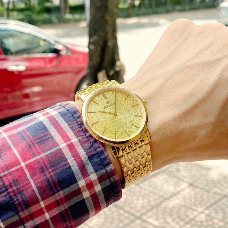 Đồng hồ nam NEOS 2 kim siêu mỏng
