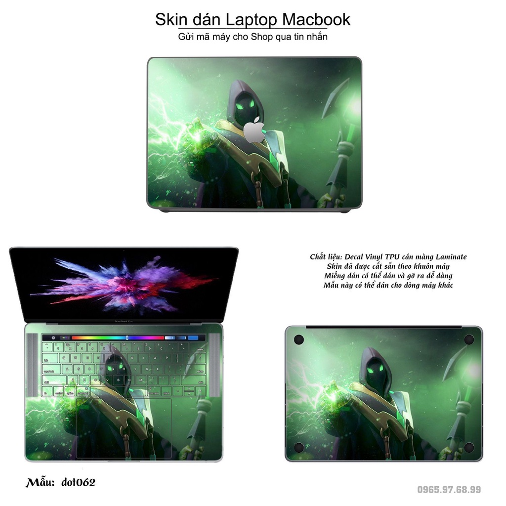 Skin dán Macbook mẫu Dota 2 (đã cắt sẵn, inbox mã máy cho shop)