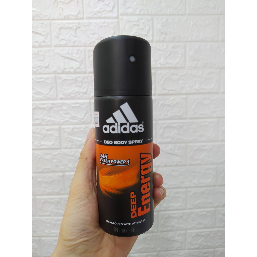 Xịt khử mùi Adidas Deep Energy nam tính - phong cách - lịch lãm 150ml ( Châu Âu)