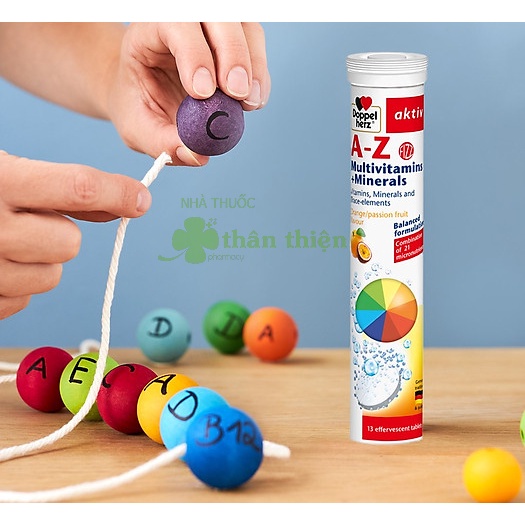 [Viên sủi A-Z Fizz Multivitaminsa+Minerals], giúp bổ sung vitamin và khoáng chất cải thiện sức khỏe (hàng nhập khẩu Đức)
