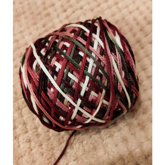 Len sợi màu loang