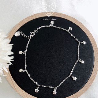 Vòng Tay Lắc Chân Bạc S99 CaoBac Silver Hình Ngũ Giác Xinh Xắn Cho Nữ