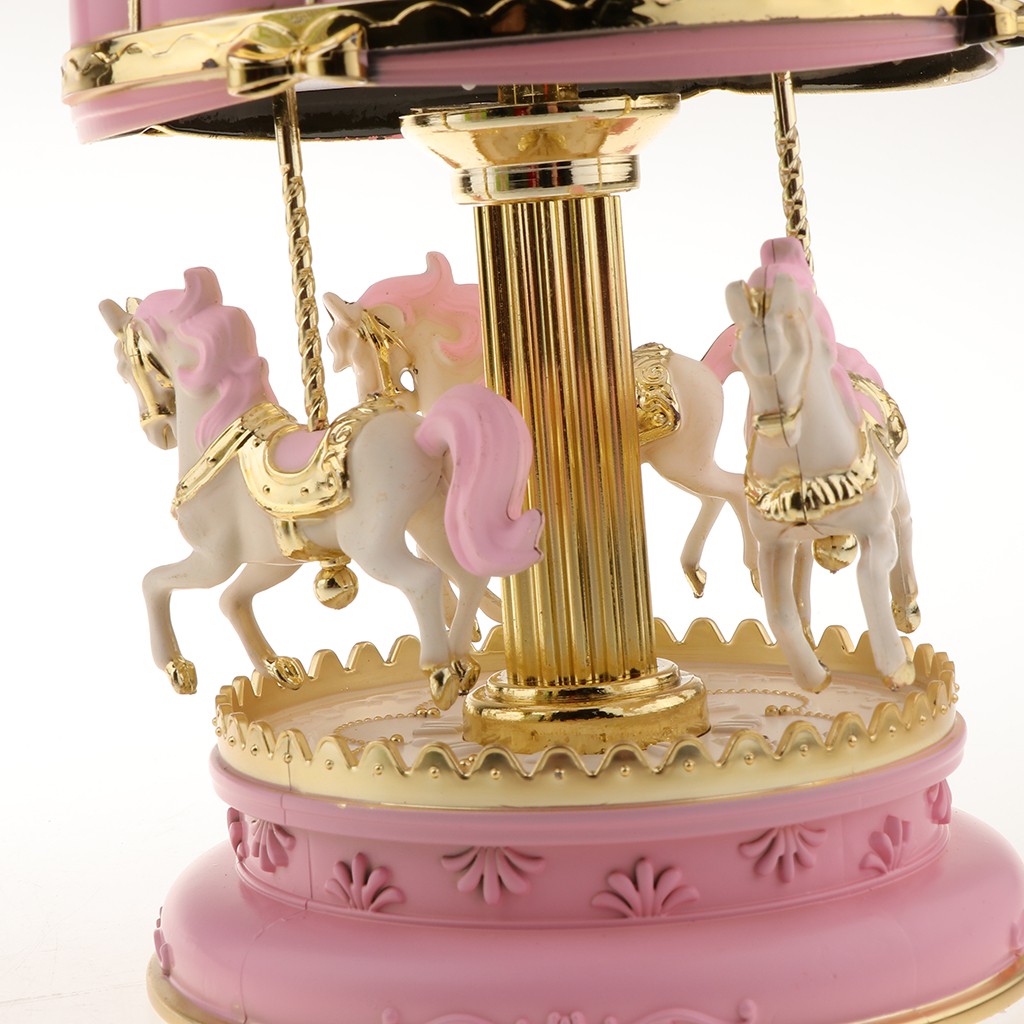 Hộp nhạc Carousel Horse Đèn LED đầy màu sắc
