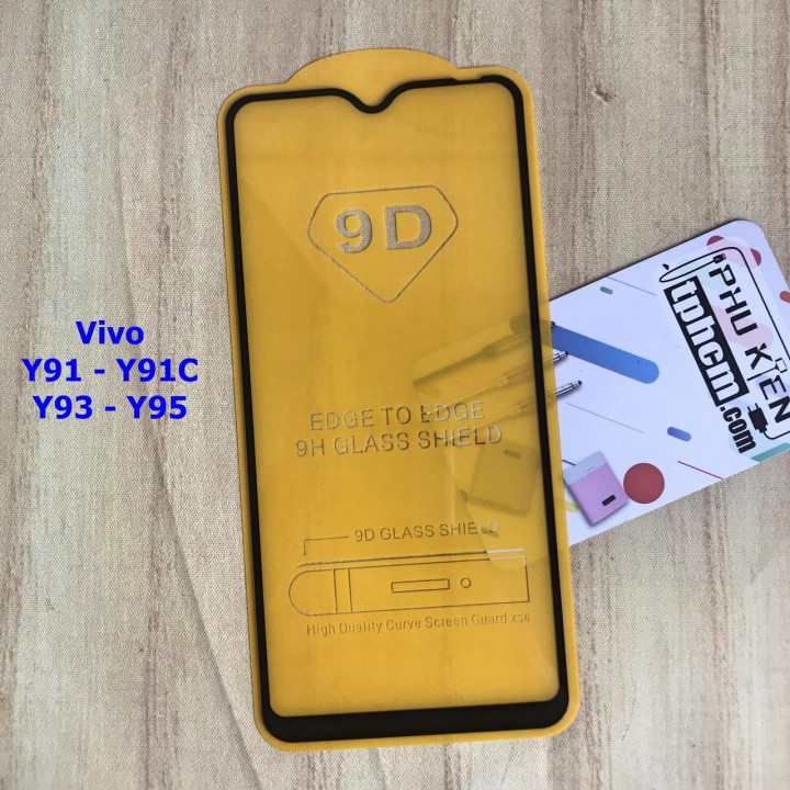 Dán cường lực Vivo Y91 - Y91C - Y93 - Y95 Full màn hình Full keo