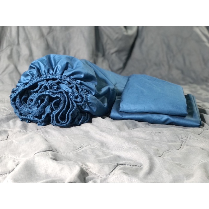 Vải cotton satin Hàn Quốc màu trơn may ga gối hoặc phối