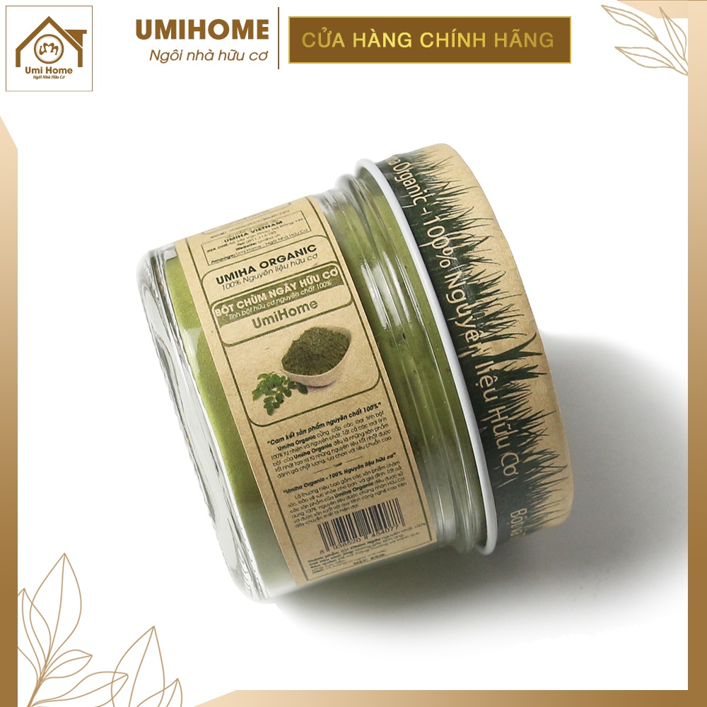 Bột đắp mặt nạ Chùm Ngây nguyên chất UMIHOME 135g dùng dưỡng da ngừa mụn cấp ẩm cho da hiệu quả - Handmade