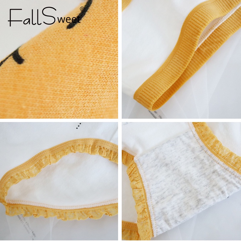 Quần lót FallSweet cotton thoáng khí in họa tiết hoạt hình cho nữ