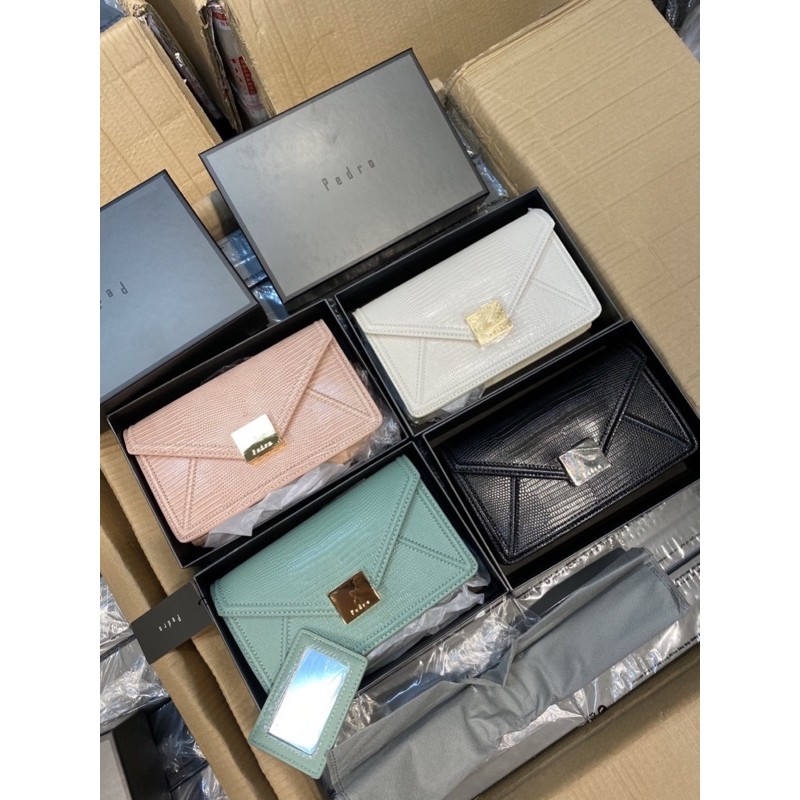 Túi da vân kỳ nhông P khoá vuông size 21cm kèm hộp _LOẠI 1 | BigBuy360 - bigbuy360.vn