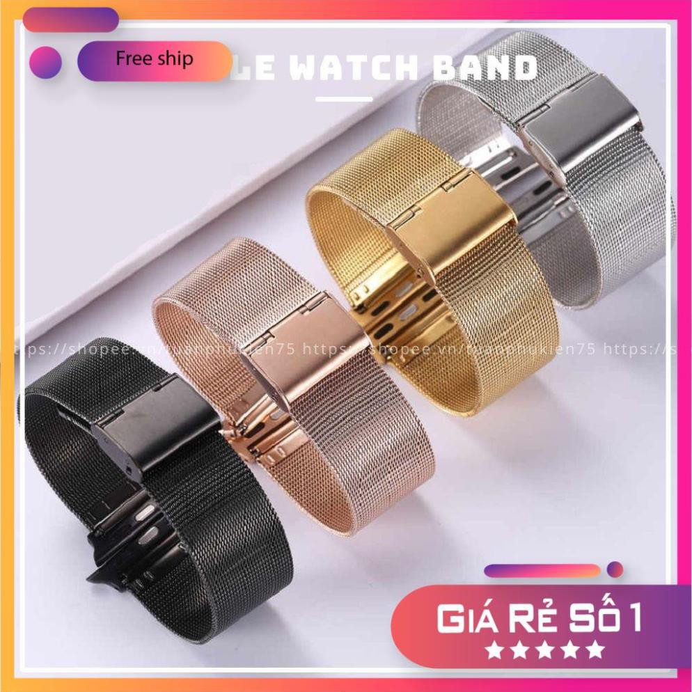 Dây Ap Watch ⚡ Dây Ap Watch Thép Không Gỉ Milanese Loop Sang Chảnh - Hot Trend ⚡ Series 5/4/3/2/1