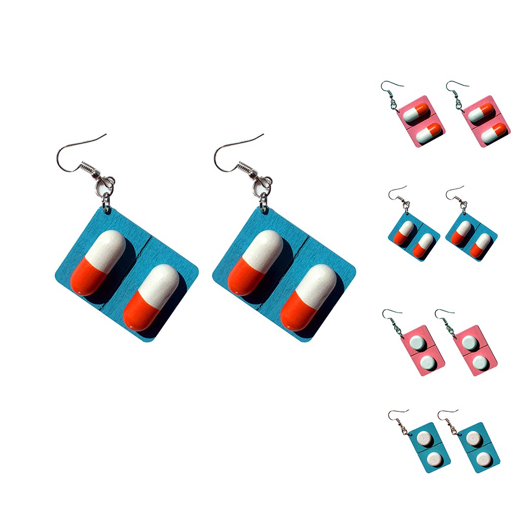 Hoa tai hình viên thuốc ngộ nghĩnh độc đáo cho nữ