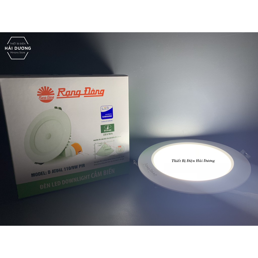 Đèn led downlight âm trần cảm biến 7W - 9W Rạng Đông - Bảo hành 2 năm