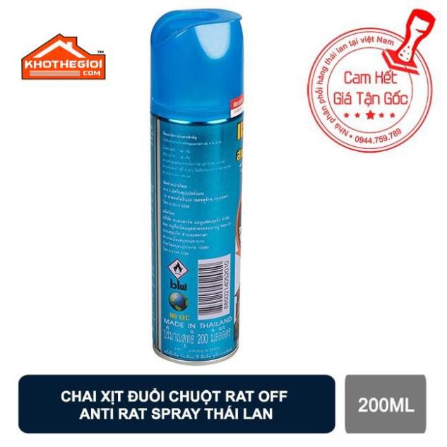 Chai Xịt Đuổi Chuột RAT OFF ANTI RAT SPRAY 200ml - Thái Lan