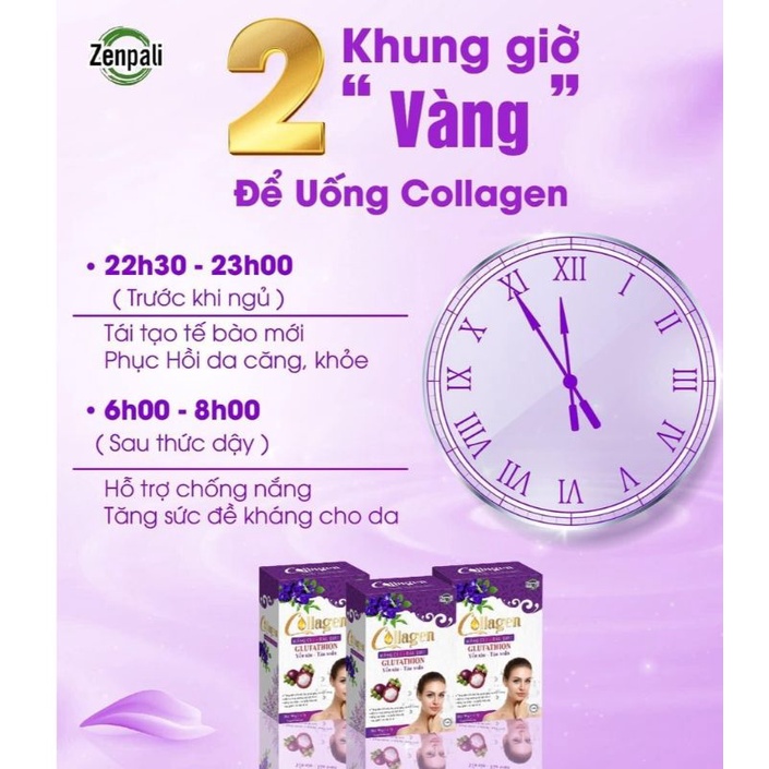 FREESHIP Collagen Măng Cụt Đậu Biếc Zenpali Chính Hãng