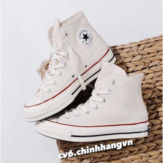 ( 𝙃𝙖̀𝙣𝙜 𝙍𝙚𝙖𝙡 ) Giày Conversse Chuck70s Cream ( Kem ) Cao Cổ