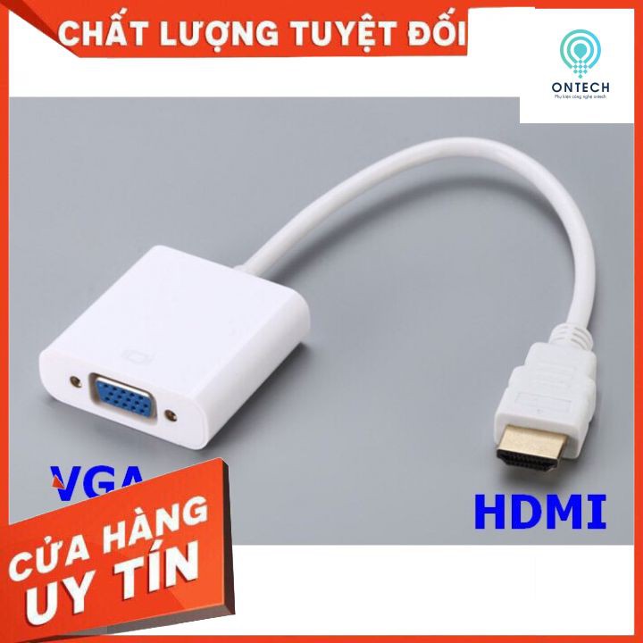 Cáp chuyển đổi tín hiệu HDMI to VGA màu trắng