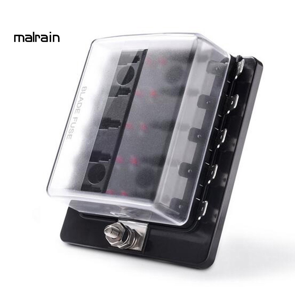 Bộ Hộp Cầu Chì 4 / 6 / 10 Cái Có Đèn Led Dành Cho Xe Hơi / Tàu Thuyền