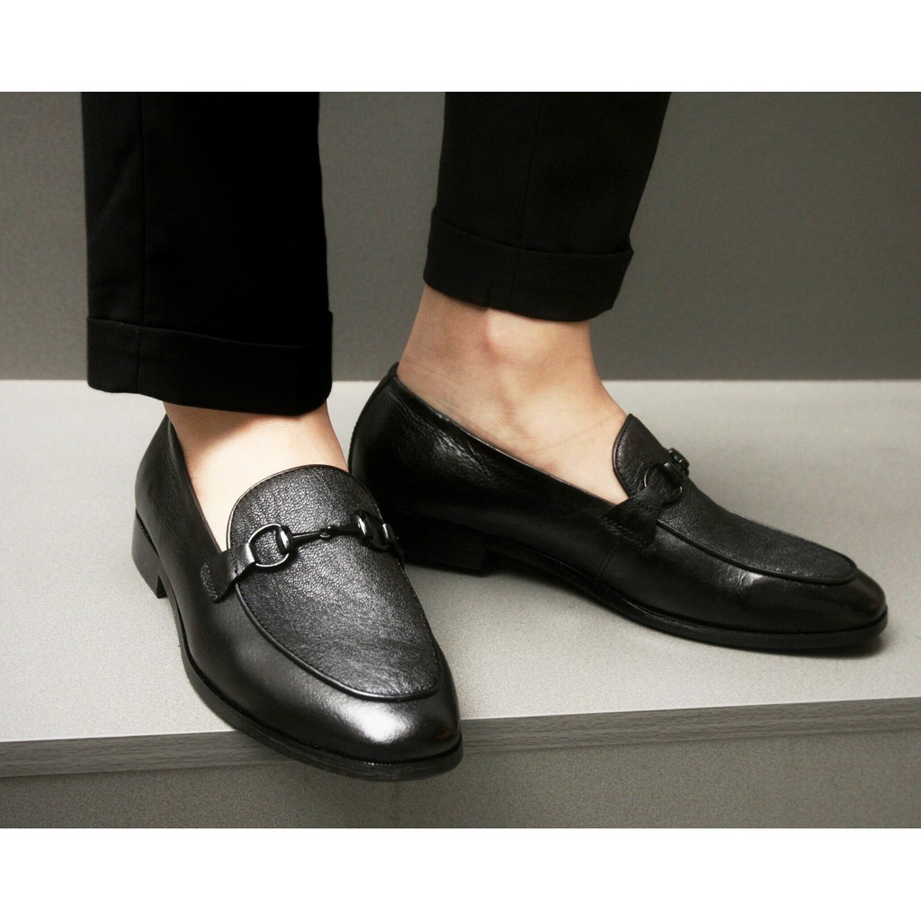 Giày Lười Loafer Công Sở Nam Da Bò Nguyên Tấm 2 Màu Mã Santoro M678