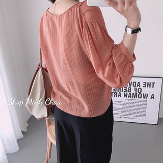 (Sẵn)Áo voan buộc bụng Zaraaa dư sịn