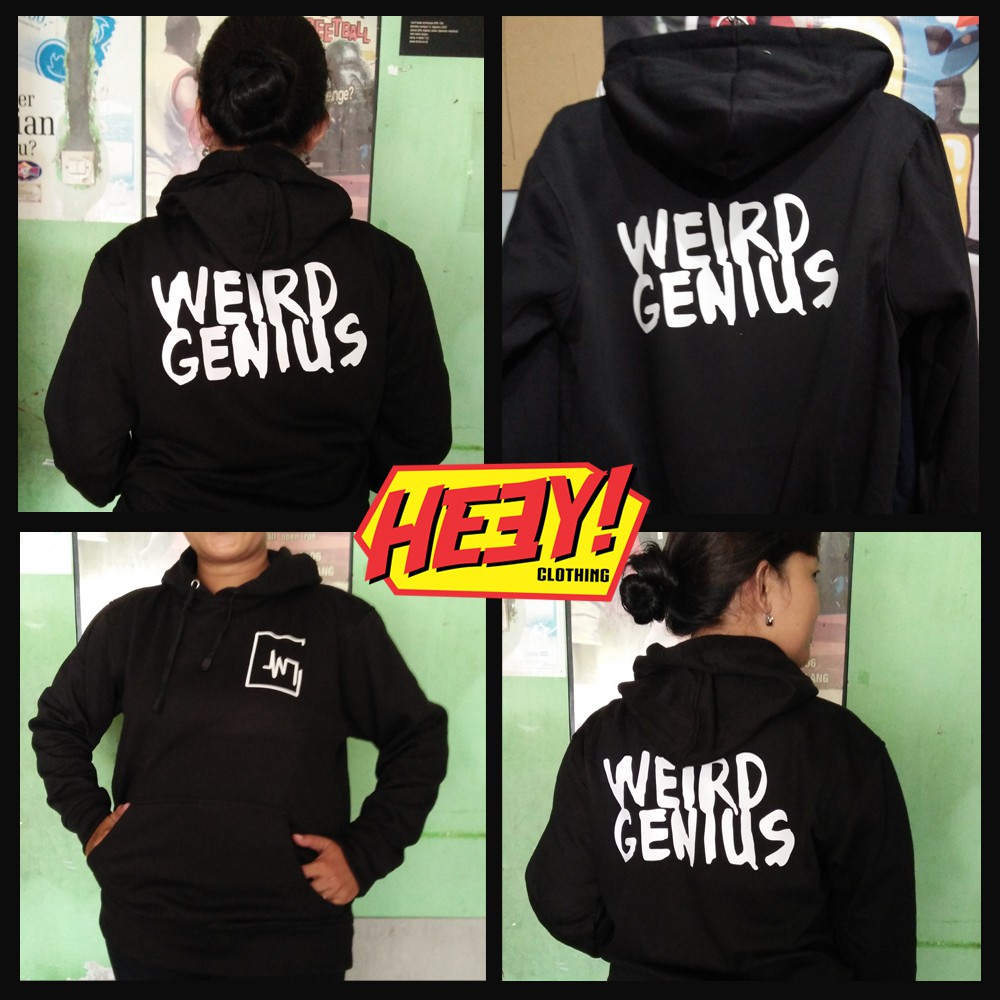 Áo Khoác Hoodie Nam In Chữ Edm Weird Genius Big Size Jumbo 2xl 3xl 4xl 5xl