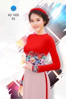 Vải áo dài chấm bi
