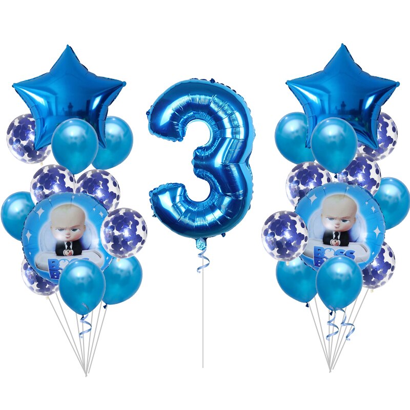 Set 25 Bong Bóng Tráng Nhôm Trang Trí Tiệc Sinh Nhật 1-2 Tuổi