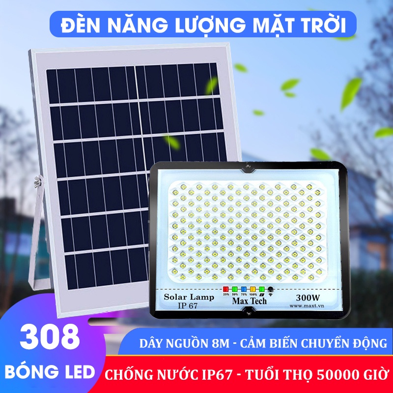 Đèn năng lượng mặt trời  MAXTECH bóng to 400w - 300w - 200w - Lớp chống nước IP67, an toàn,dễ lắp đặt - D1370