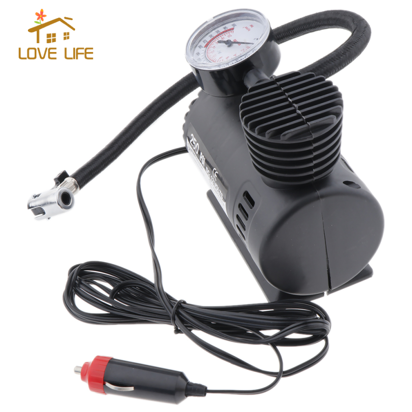 Bộ Dụng Cụ Bơm Lốp Xe Ô Tô / Mô Tô 12v